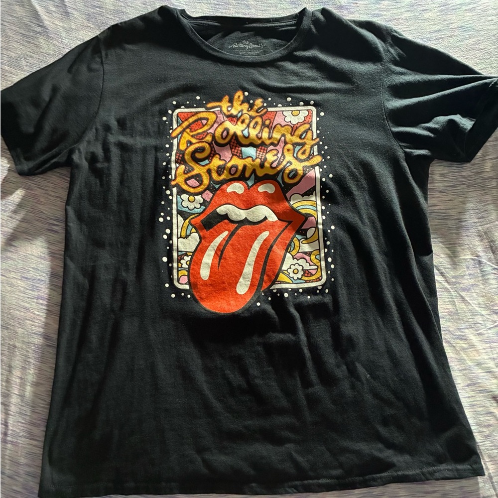 The Rolling Stones Black Cotton Tee